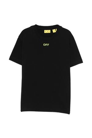 white cotton t-shirt OFF WHITE KIDS | OBAA002S26JER004001